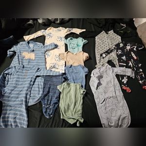 Large Lot of Baby Boy Clothes 0Newborn-3m Size Range.
